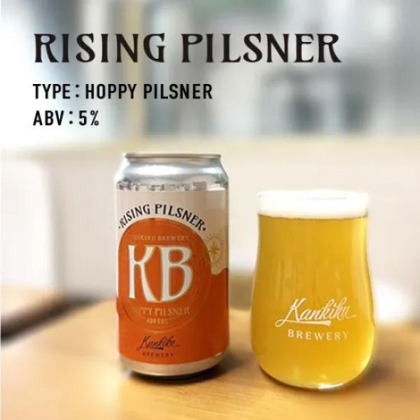 画像1: 寒菊ブルワリー RISING PILSNER-TAPROOM 1st Anniversary ver.- 350ml (冷蔵) (1)