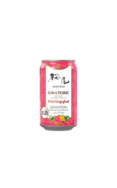 画像1: AKURAO GIN ORIGINAL GIN&TONIC ピンクグレープフルーツ　350ml (1)